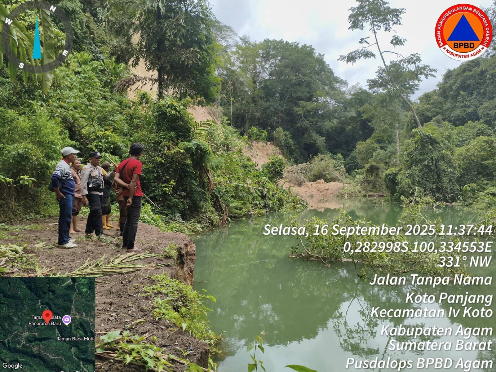 Longsor Timbun Sungai Ngarai Sianok, BPBD Agam Bertindak