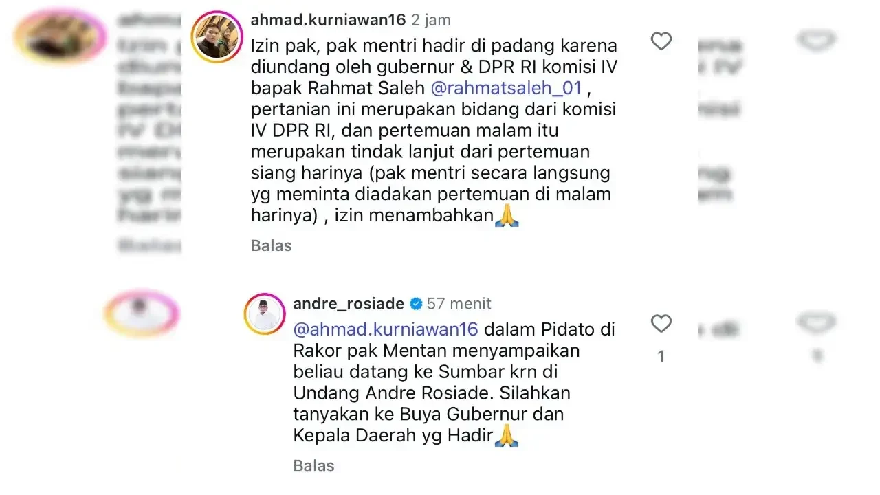 Klaim Undangan Mentan Mencuat, Soliditas Tokoh Sumbar Ditegaskan