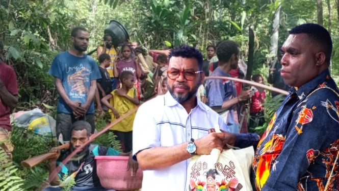 Senator Papua Barat Salurkan Bantuan Ke Pengungsi Bintuni
