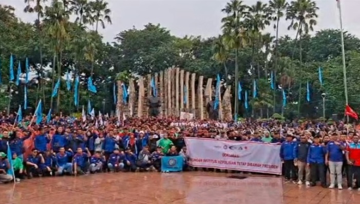 Buruh Bersatu Deklarasi, Dukung Polri Langsung di Bawah Presiden!