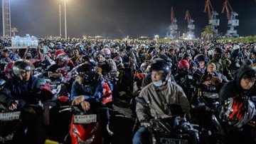 h-2-lebaran,-pemudik-sepeda-motor-di-pelabuhan-ciwandan-mulai-sepi