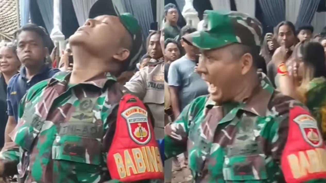 Banyumas: Anggota TNI Menari Kesurupan Saat Amankan Pertunjukan Kuda Lumping