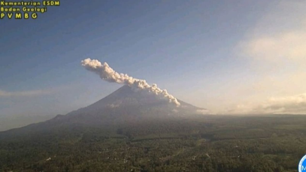Semeru Erupsi, Kolom Abu Naik 1.000 Meter Ke Utara