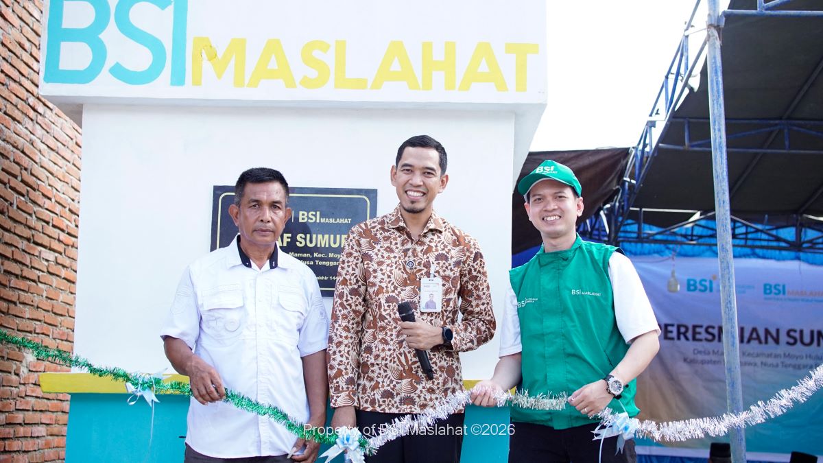 BSI Maslahat Resmikan Wakaf Sumur Bor di Desa Maman