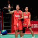 Pebulu tangkis Indonesia Alwi Farhan dalam laga babak 16 besar Japan Open 2026 di Tokyo