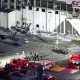 Kondisi bangunan AEON Mall di Kumamoto yang ambruk pasca gempa berkekuatan M7,1