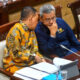 Wakil Menteri Keuangan Suahasil Nazara dalam rapat kerja bersama Komisi XI DPR RI di Kompleks Parlemen, Jakarta.