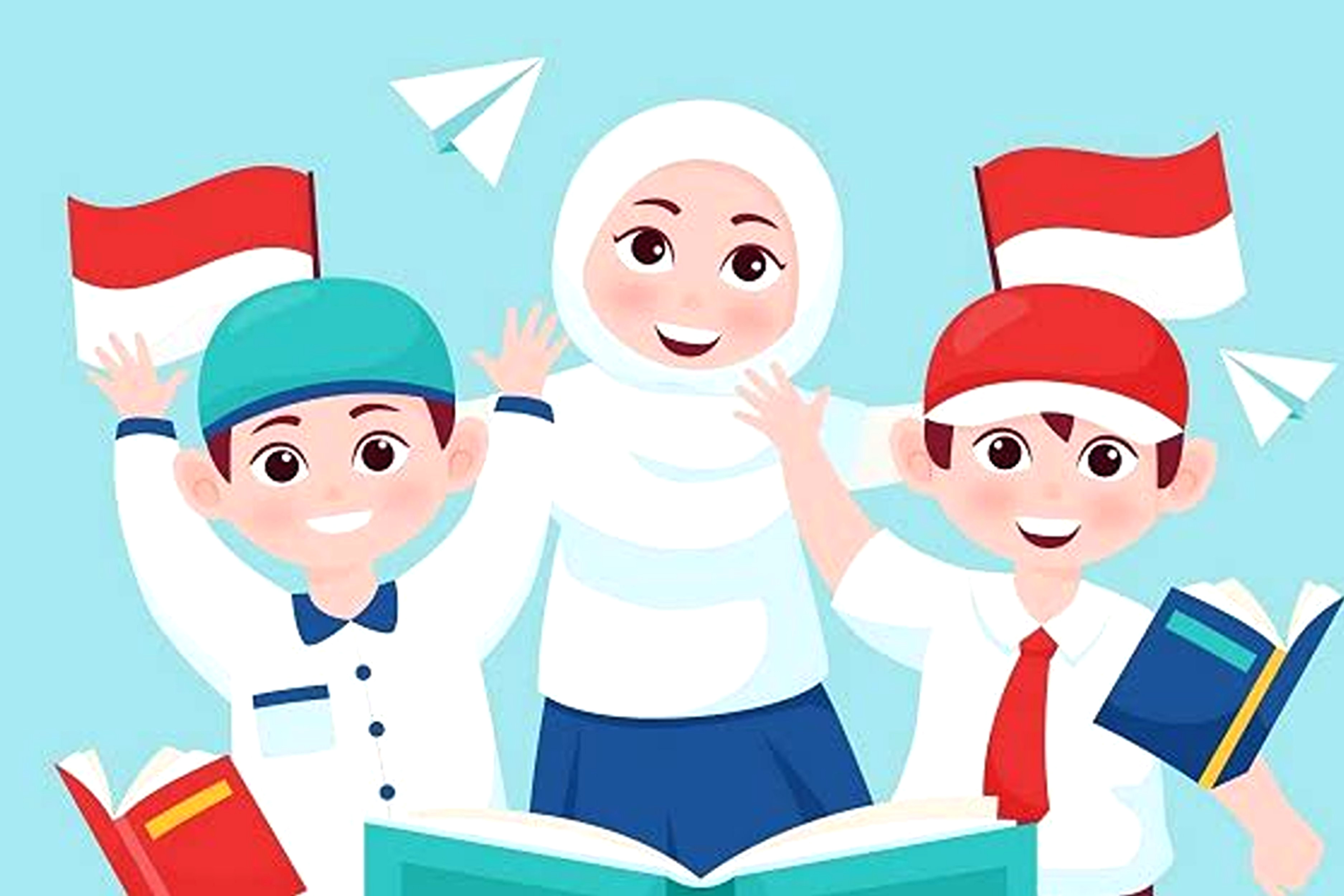 Siswa baru berbaris rapi mengikuti upacara penutupan MPLS di lapangan sekolah