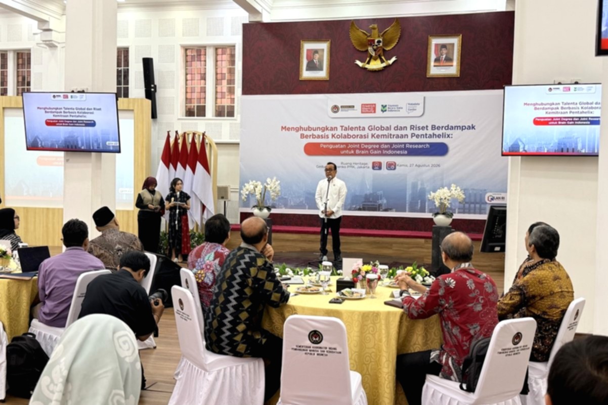 Diskusi Kemenko PMK, FES Indonesia, dan YBDI mengenai program joint degree dan riset untuk daya saing SDM Indonesia