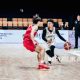 Pemain timnas basket Indonesia bertanding melawan Singapura di Pra Kualifikasi FIBA Asia Cup 2029