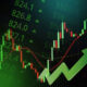 Layar monitor menampilkan pergerakan grafik Indeks Harga Saham Gabungan di Bursa Efek Indonesia