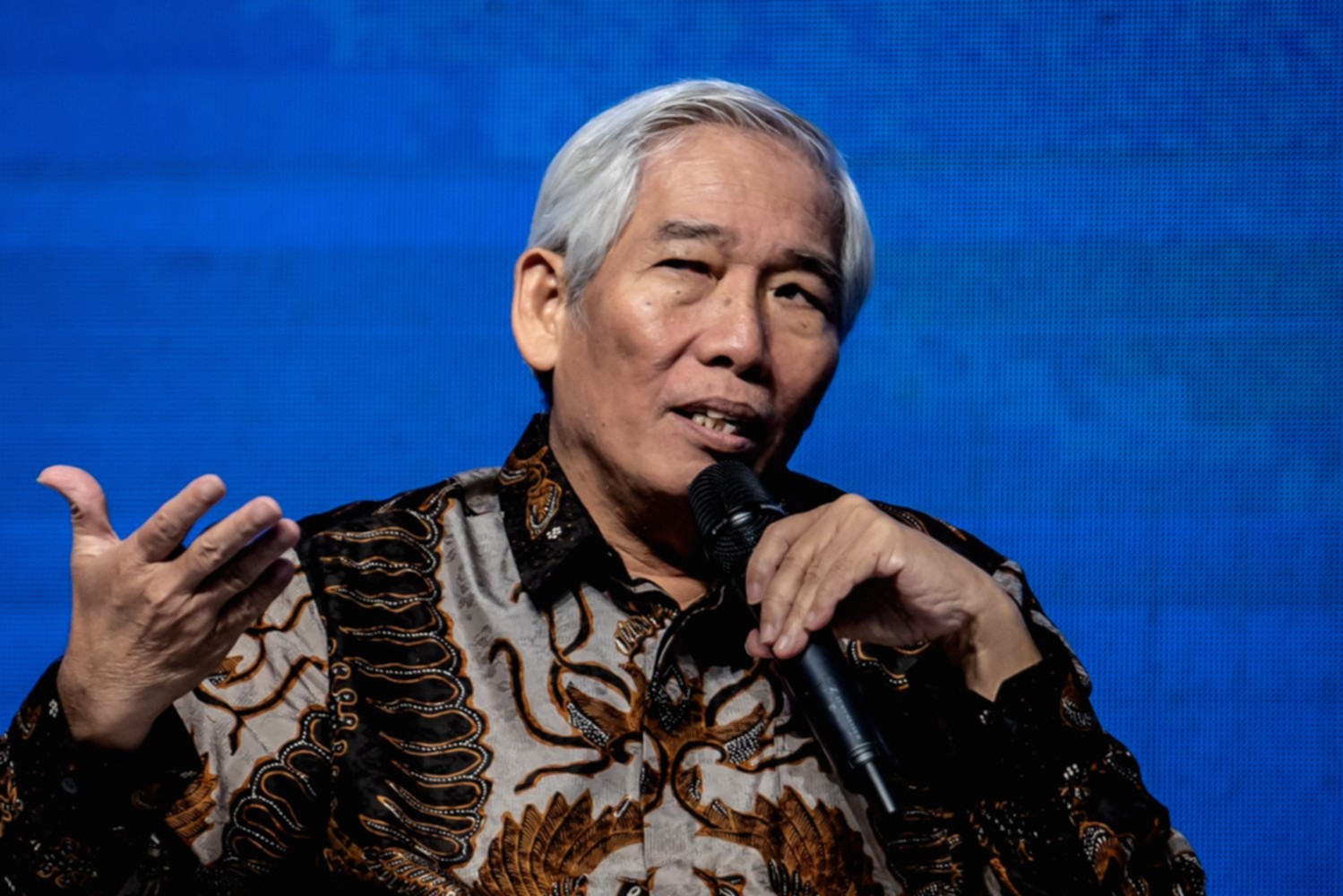 Investor kawakan Lo Kheng Hong saat menghadiri acara di Bursa Efek Indonesia.
