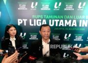 Logo PT Liga Utama Indonesia dan bola sepak sebagai simbol dimulainya kompetisi Championship pada 11 September 2026.
