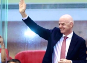Presiden FIFA Gianni Infantino dan Ketua Umum PSSI Erick Thohir menyaksikan laga final AFF 2026 di Stadion My Dinh.
