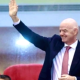Presiden FIFA Gianni Infantino dan Ketua Umum PSSI Erick Thohir menyaksikan laga final AFF 2026 di Stadion My Dinh.