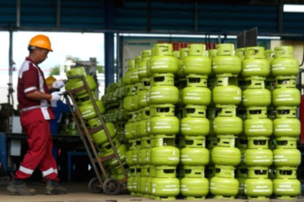 Tabung gas LPG 3 kilogram bersubsidi yang akan diatur pembeliannya menggunakan sistem klasifikasi desil