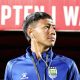 Beckham Putra saat berlatih bersama skuad Persib Bandung di lapangan