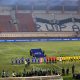 Stadion Si Jalak Harupat di Kabupaten Bandung yang ditutup sementara untuk pemeliharaan rumput.
