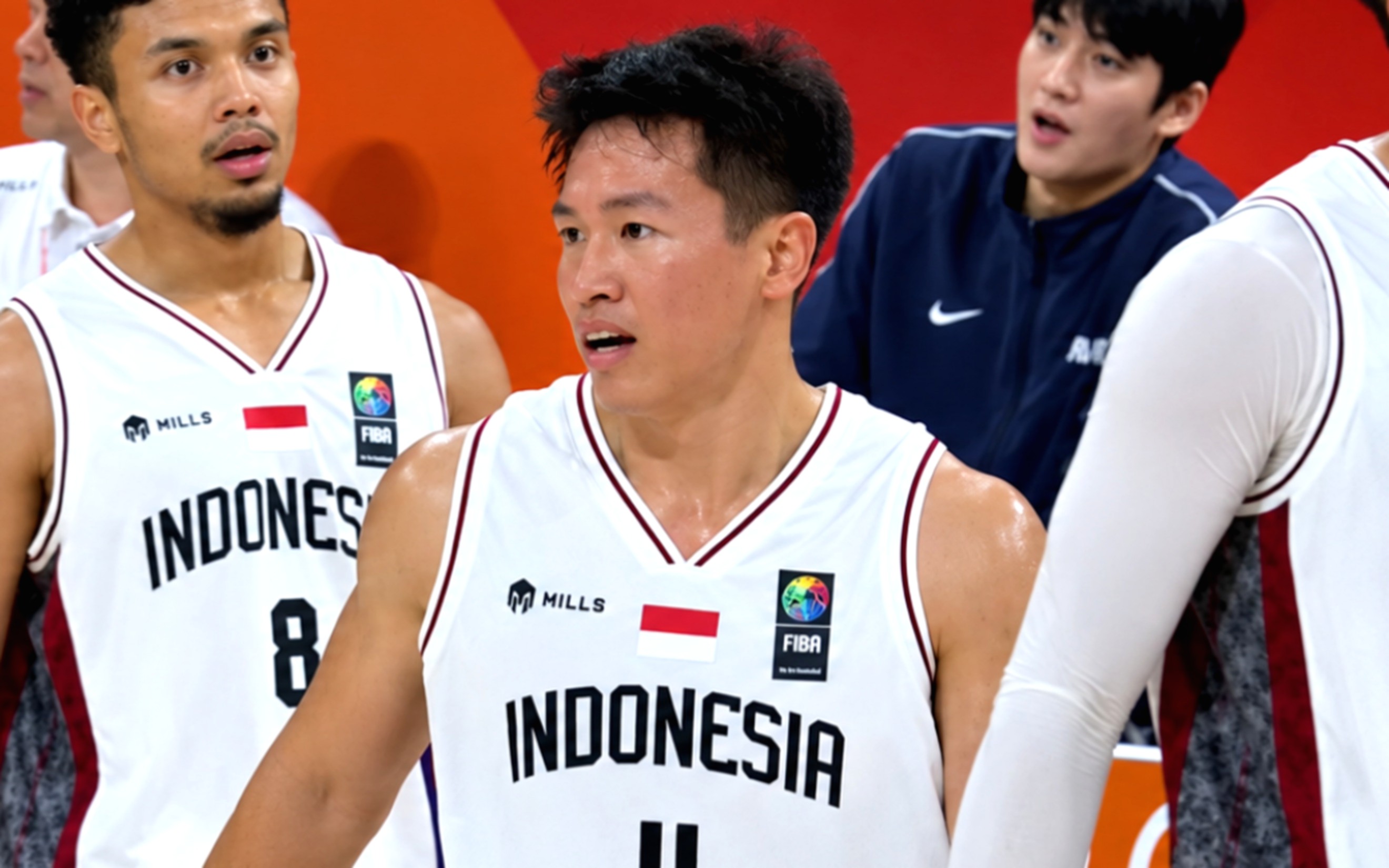 Skuad tim nasional basket putra Indonesia tiba di bandara usai tersingkir dari Asian Games 2026.