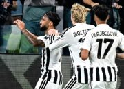 Pemain Juventus merayakan gol saat pertandingan Liga Europa melawan NEC Nijmegen di Allianz Stadium