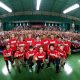Ratusan pebulu tangkis muda mengikuti audisi umum PB Djarum 2026 di GOR Djarum, Kudus.