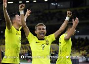 Pemain bintang tim nasional Malaysia Faisal Halim saat berlatih di lapangan