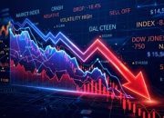 Grafik pergerakan Indeks Harga Saham Gabungan di layar monitor bursa efek