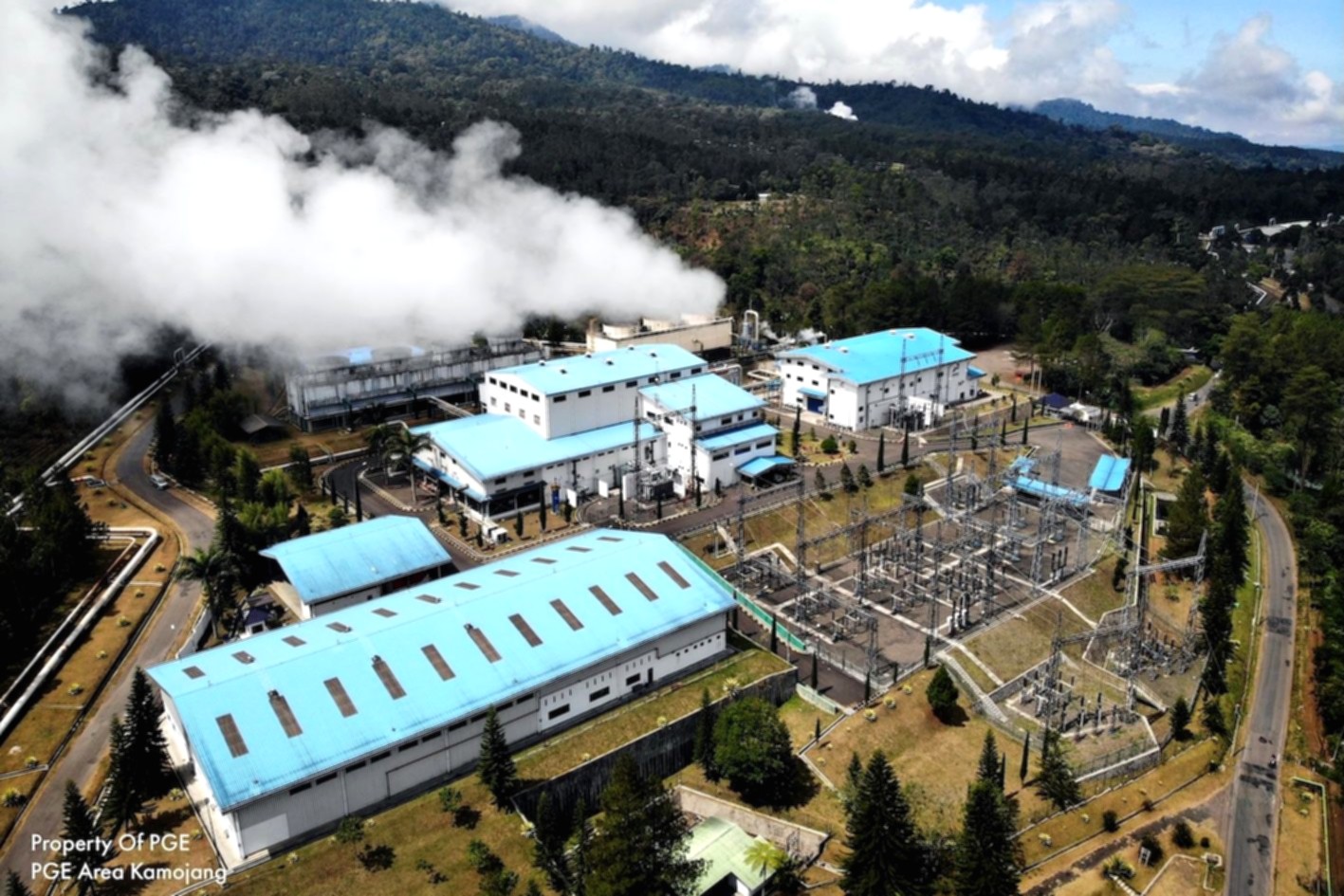 Ilustrasi turbin pembangkit listrik tenaga panas bumi milik PT Pertamina Geothermal Energy Tbk