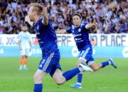 Adrian Purzycki saat bertanding membela PSIM Yogyakarta di lapangan hijau