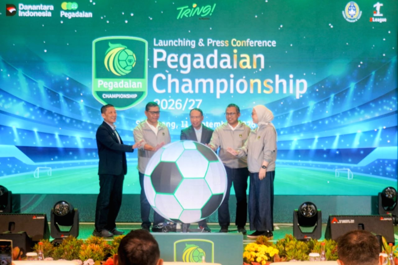 Suasana konferensi pers peluncuran Pegadaian Championship 2026/27 di Semarang