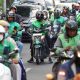 Menteri Perhubungan Dudy Purwagandhi memberikan keterangan terkait progres aturan transportasi online di Jakarta.