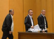 Perwakilan kepala desa AMJ saat melakukan audiensi dengan pimpinan DPR RI di Kompleks Parlemen, Jakarta.