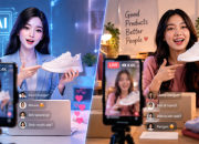 Tampilan antarmuka teknologi kecerdasan artifisial yang digunakan dalam siaran langsung live ecommerce