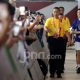 Jonatan Christie bersiap bertanding di turnamen bulu tangkis China Masters 2026 di Shenzhen Arena.