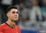 Cristiano Ronaldo saat memperkuat Tim Nasional Portugal di lapangan hijau.