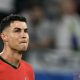 Cristiano Ronaldo saat memperkuat Tim Nasional Portugal di lapangan hijau.