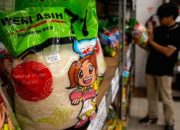 Rak minimarket yang minim stok beras premium dan digantikan oleh produk beras khusus atau fortifikasi.